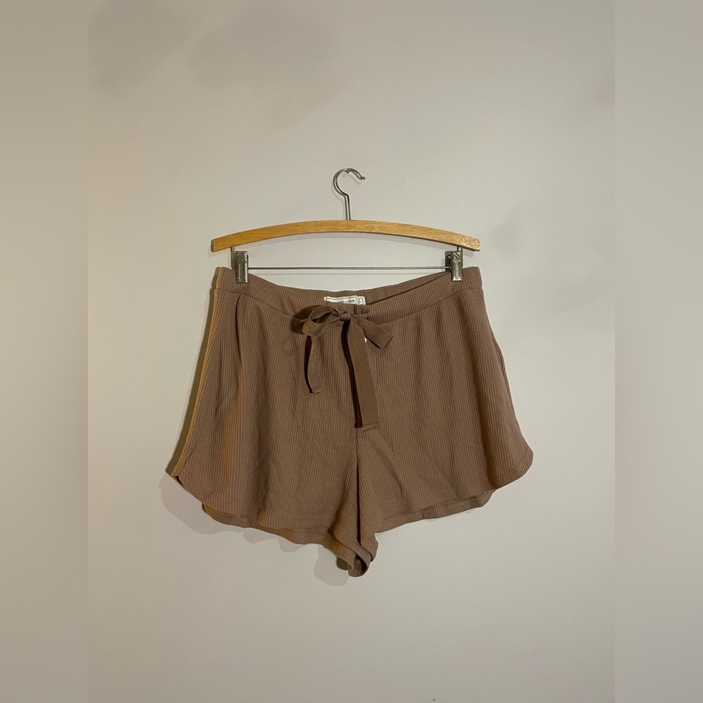 Abercrombie & Fitch Taupe Ribbed Lounge Shorts